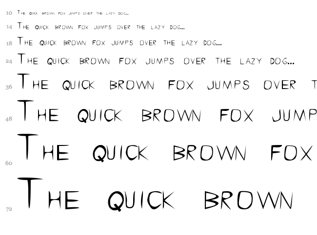 Recycled Bit font waterfall